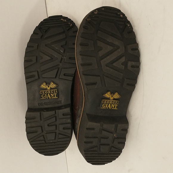 Leather Work Shoe Romeo by Georgia Giant Brown sz 5W High Quality & Heavy Duty - Picture 8 of 11